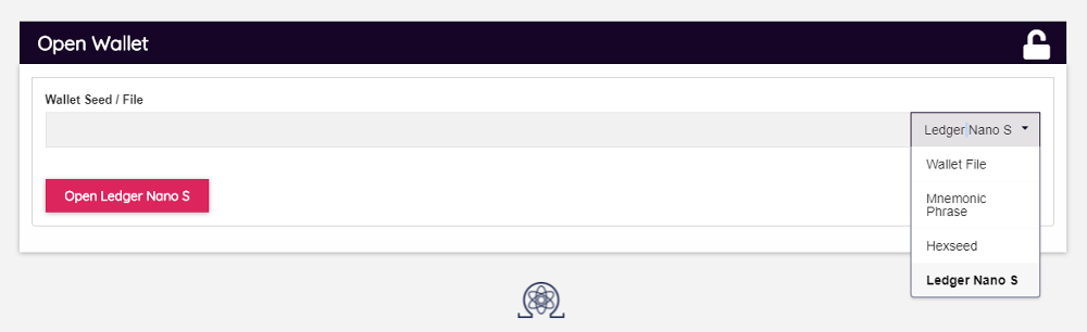 Open QRL Ledger Nano S Wallet